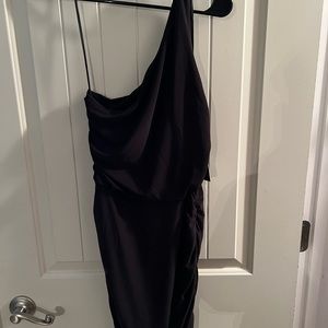 Cute One Shoulder Little Black Dress